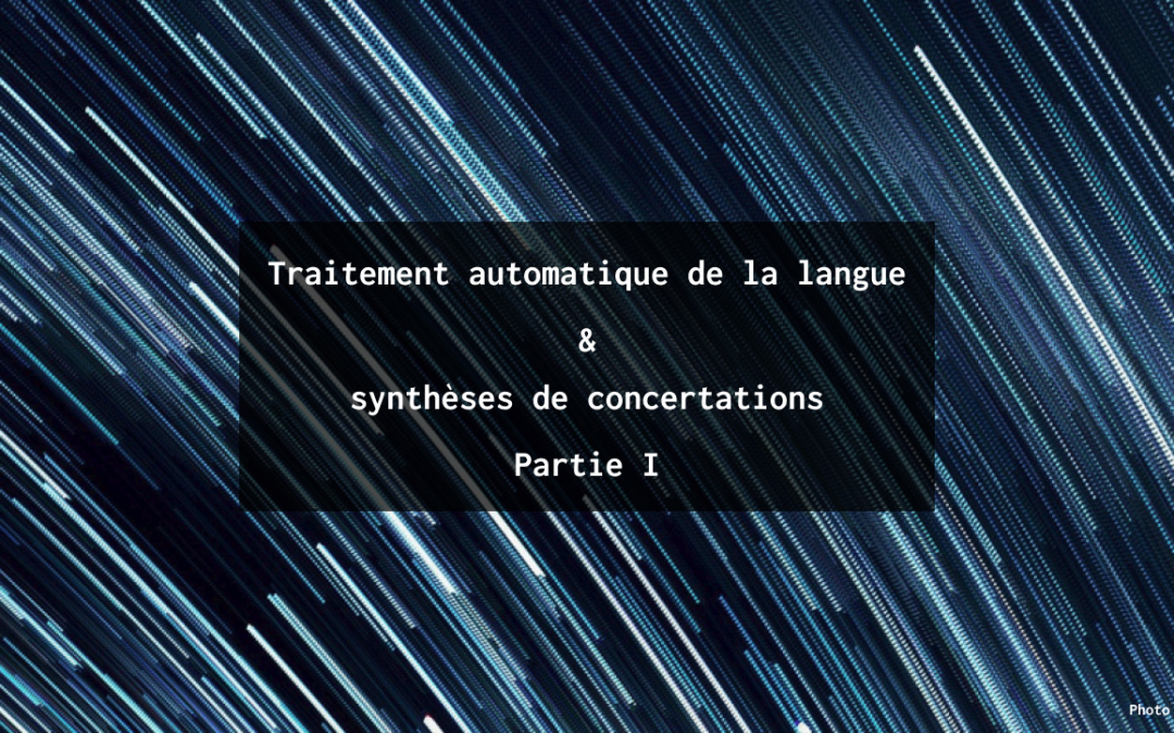 Repenser les concertations avec le traitement automatique des langues