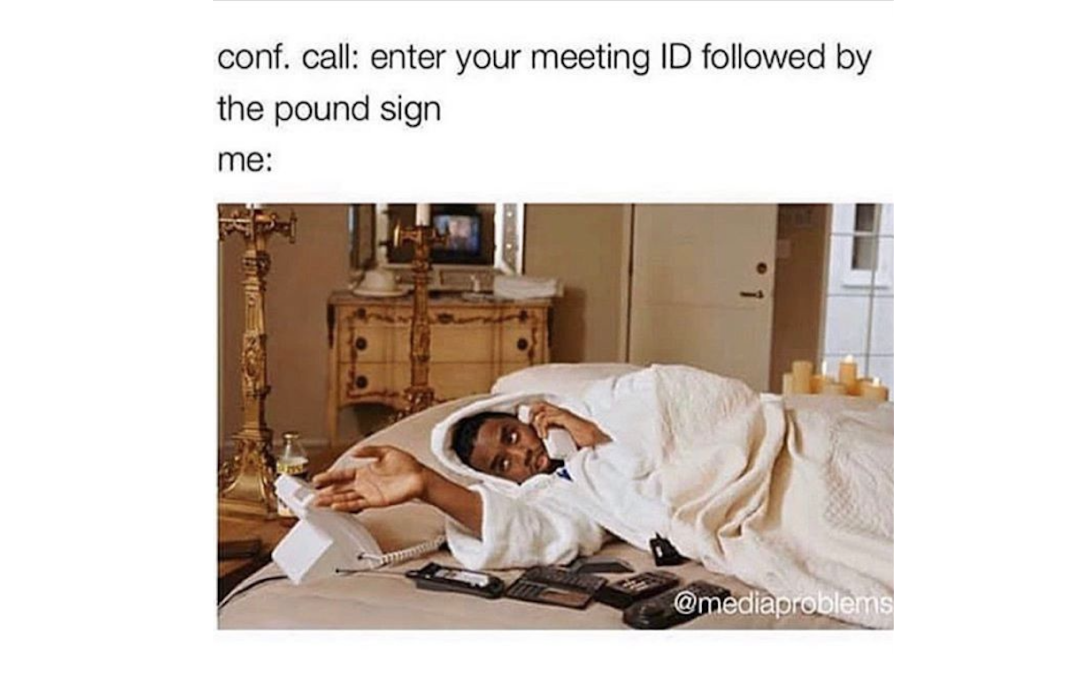 enter your meeting id following the pound sign