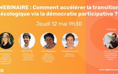 Webinaire : Comment accélérer la transition écologique via la démocratie participative ?