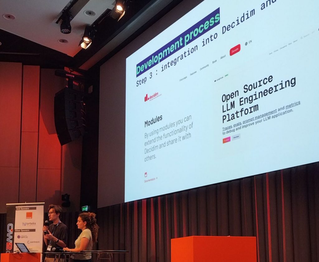 Présentation de Decidim Ai lors de la conférence OW2