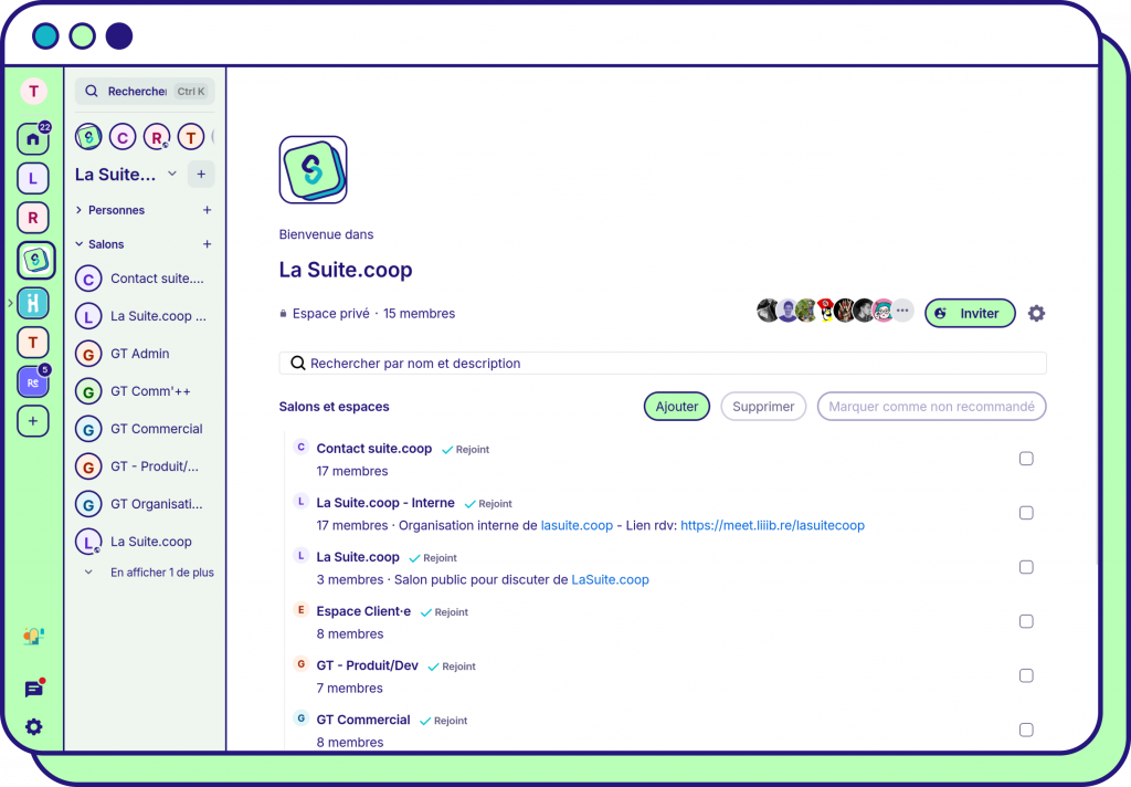 Tester Element avec LaSuite.coop (capture écran)
